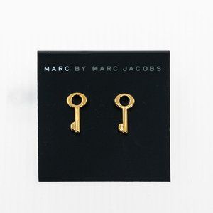 Marc by Marc Jacobs Gold Tone Key Earrings